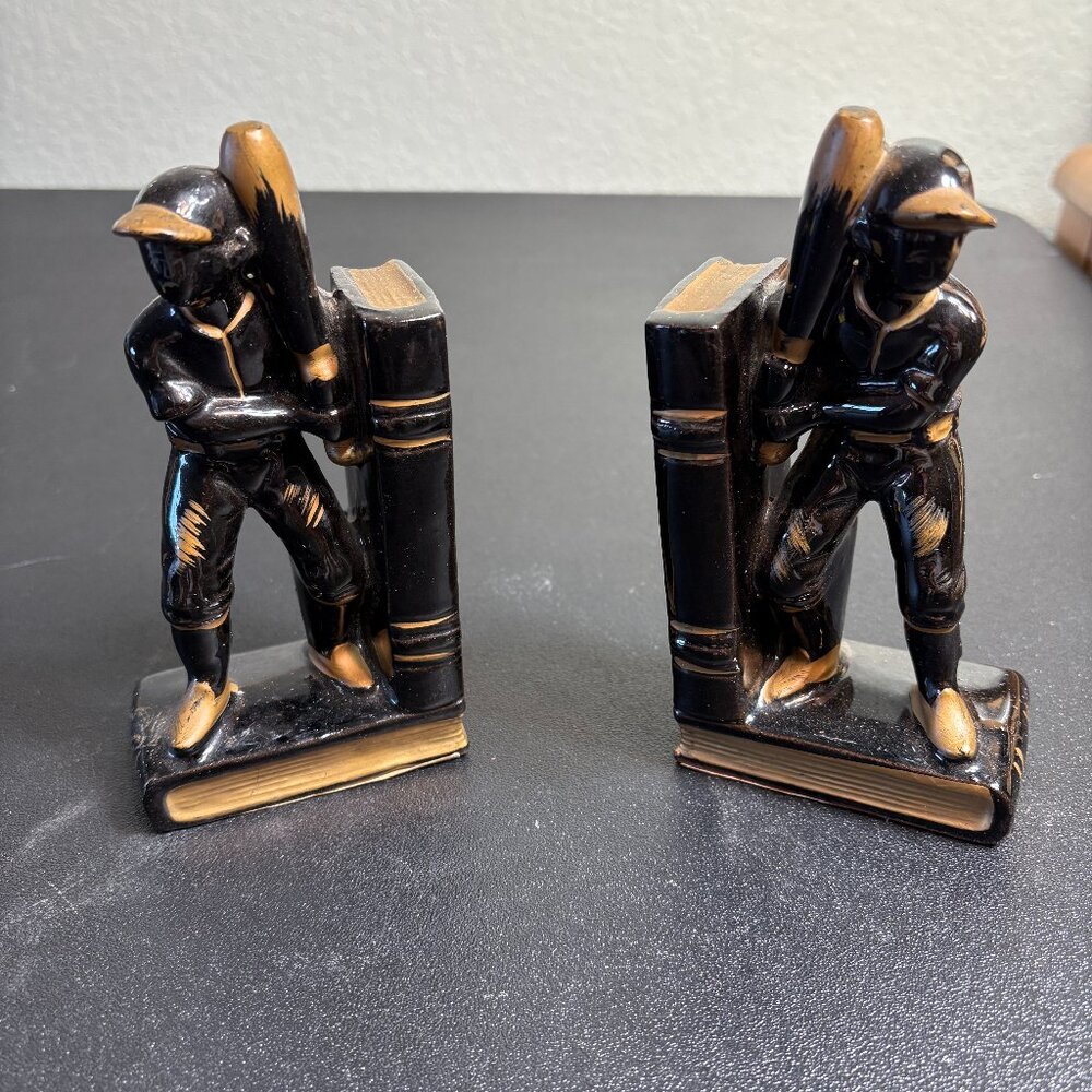 Vintage 1940's Bookends w Pencil Holder Japan